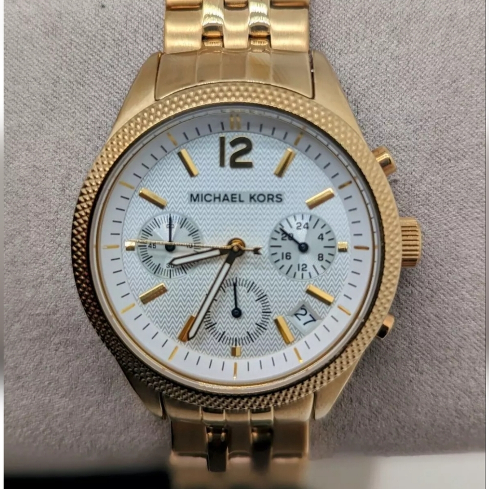 Michael Kors Ritz Gold Tone White Dial Women's Watch MK6132